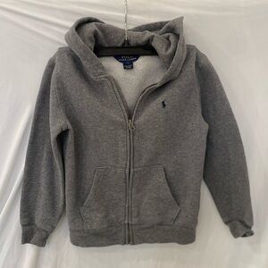 Polo Ralph Lauren grey zip hoodie size 7 
Really could be boys or girls